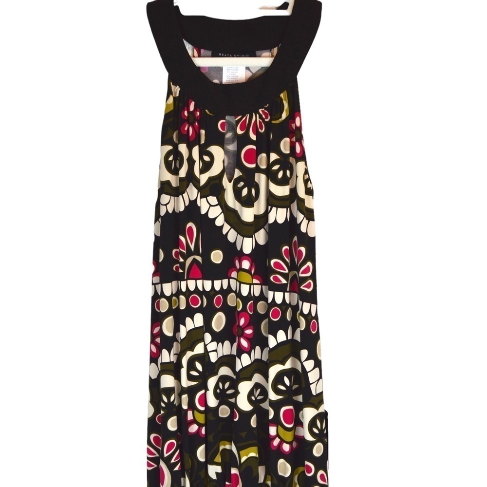 70s Mod Print Bubble Hem Dress,‎ Size 7/8 NEW